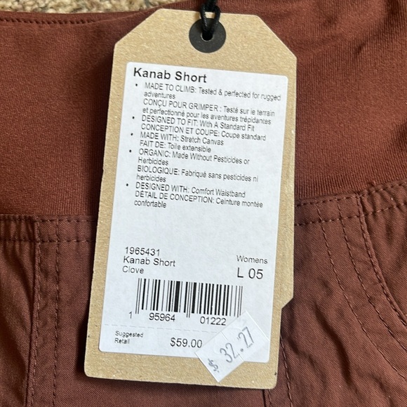 Prana Kanab Short Clove Womens Large NWT - Picture 2 of 7